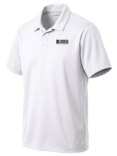 U.S. Geological Survey (USGS) Men's Dri Fit Polo  White government employee uniform shirt