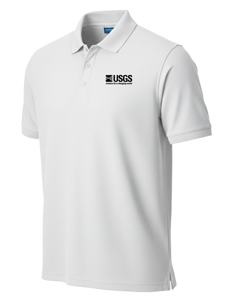 U.S. Geological Survey (USGS) Men's Polo  White government employee uniform shirt