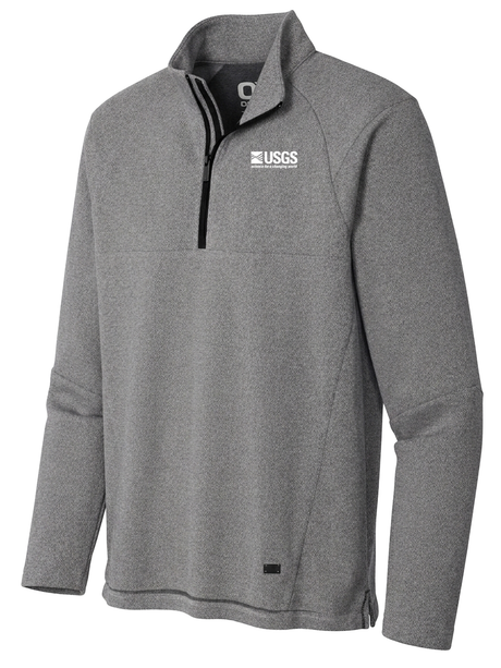 U.S. Geological Survey (USGS) Men's Transition Quarter Zip  Light Gray government employee uniform shirt