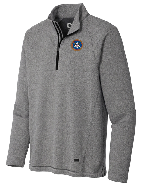 U.S. Marshals Service (USMS) Men's Transition Quarter Zip  Light Gray government employee uniform shirt