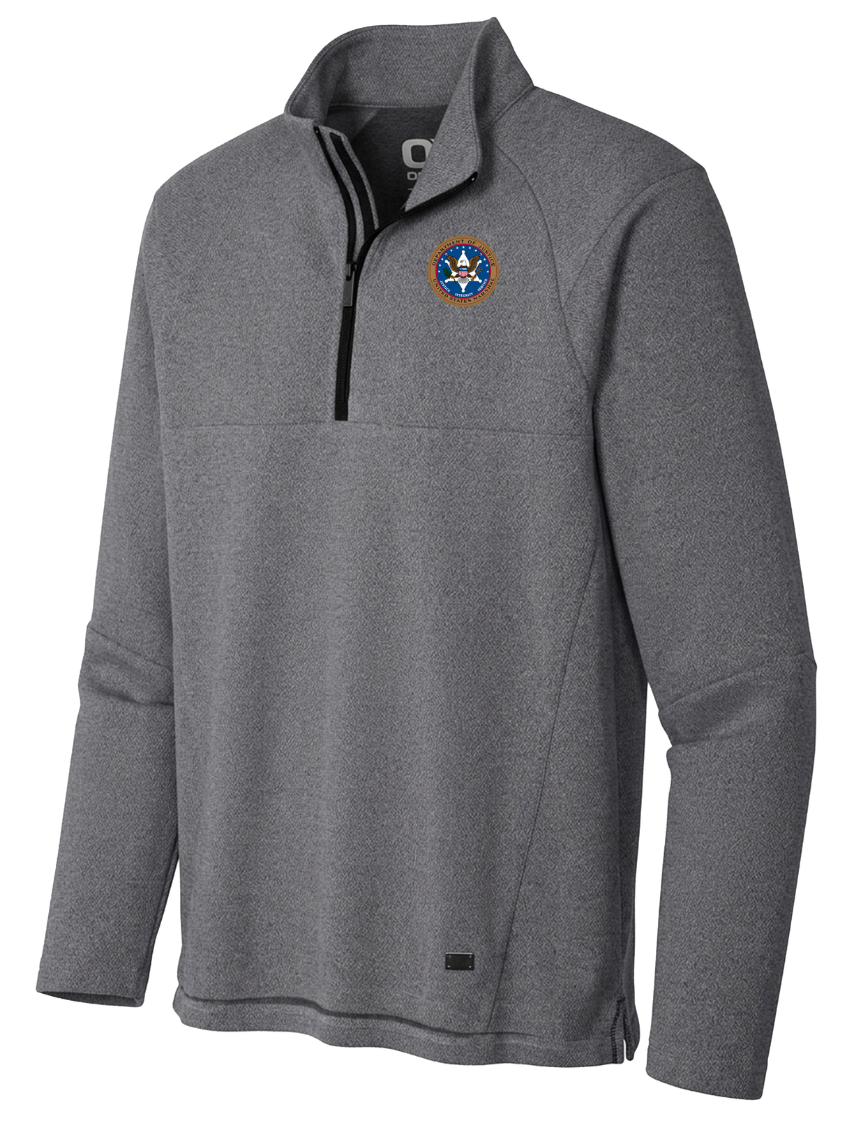 U.S. Marshals Service (USMS) Men's Transition Quarter Zip  Slate Gray government employee uniform shirt