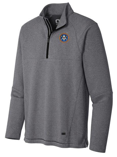 U.S. Marshals Service (USMS) Men's Transition Quarter Zip  Slate Gray government employee uniform shirt
