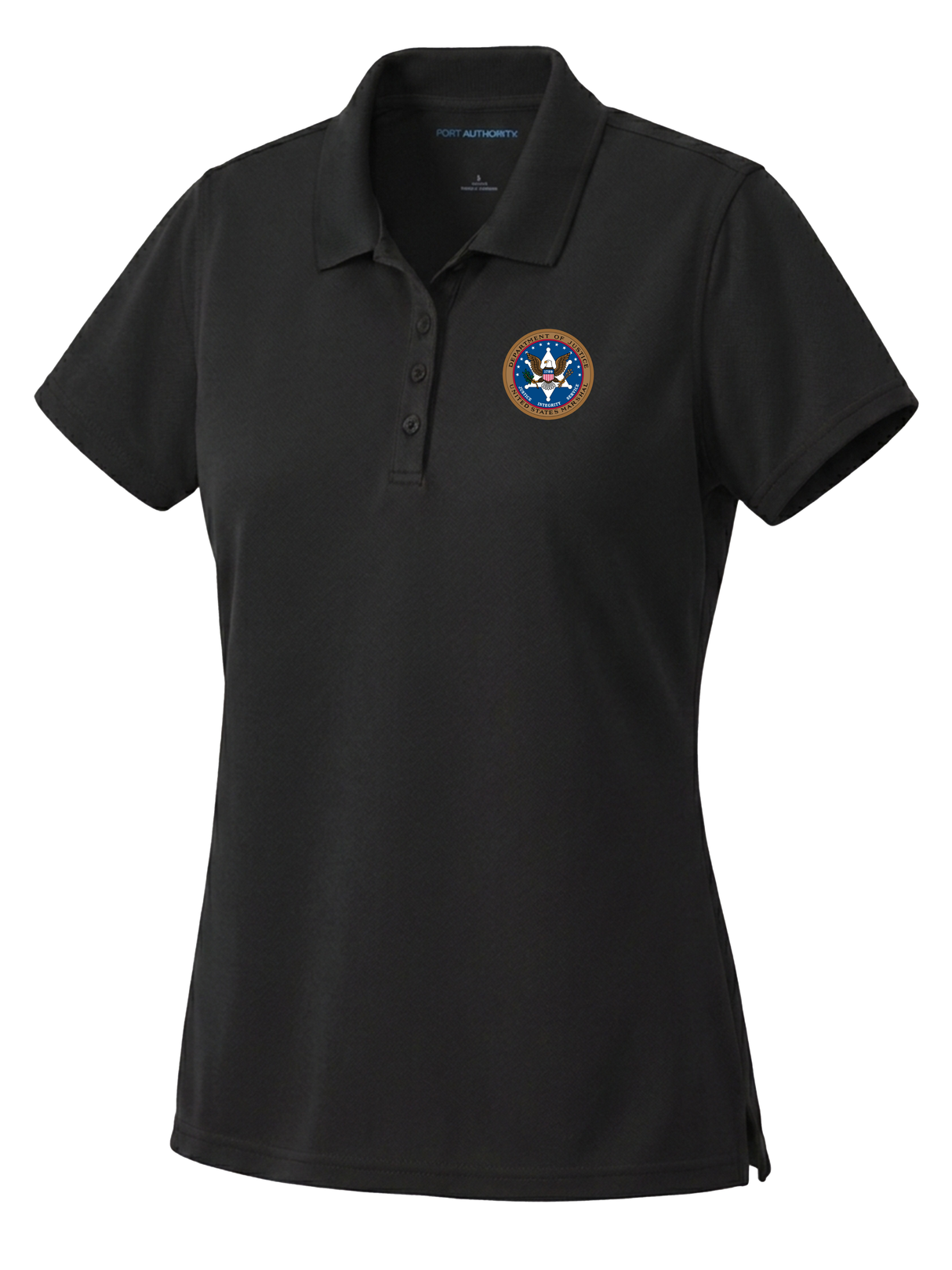 U.S. Marshals Service (USMS) Women's Dri Fit Polo  Black government employee uniform shirt