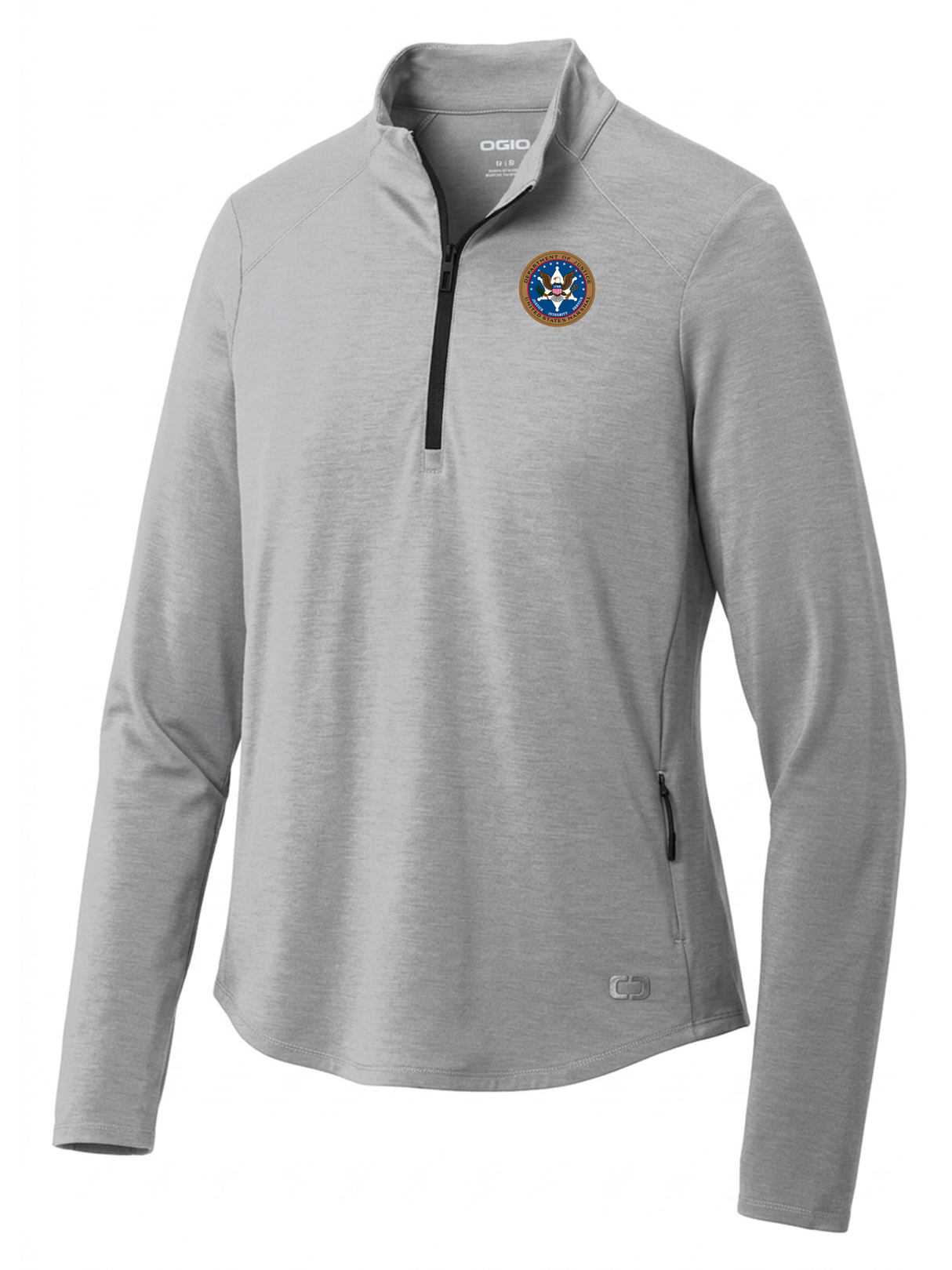 U.S. Marshals Service (USMS) Women's Motion 1/4 Zip  Light Gray government employee uniform shirt