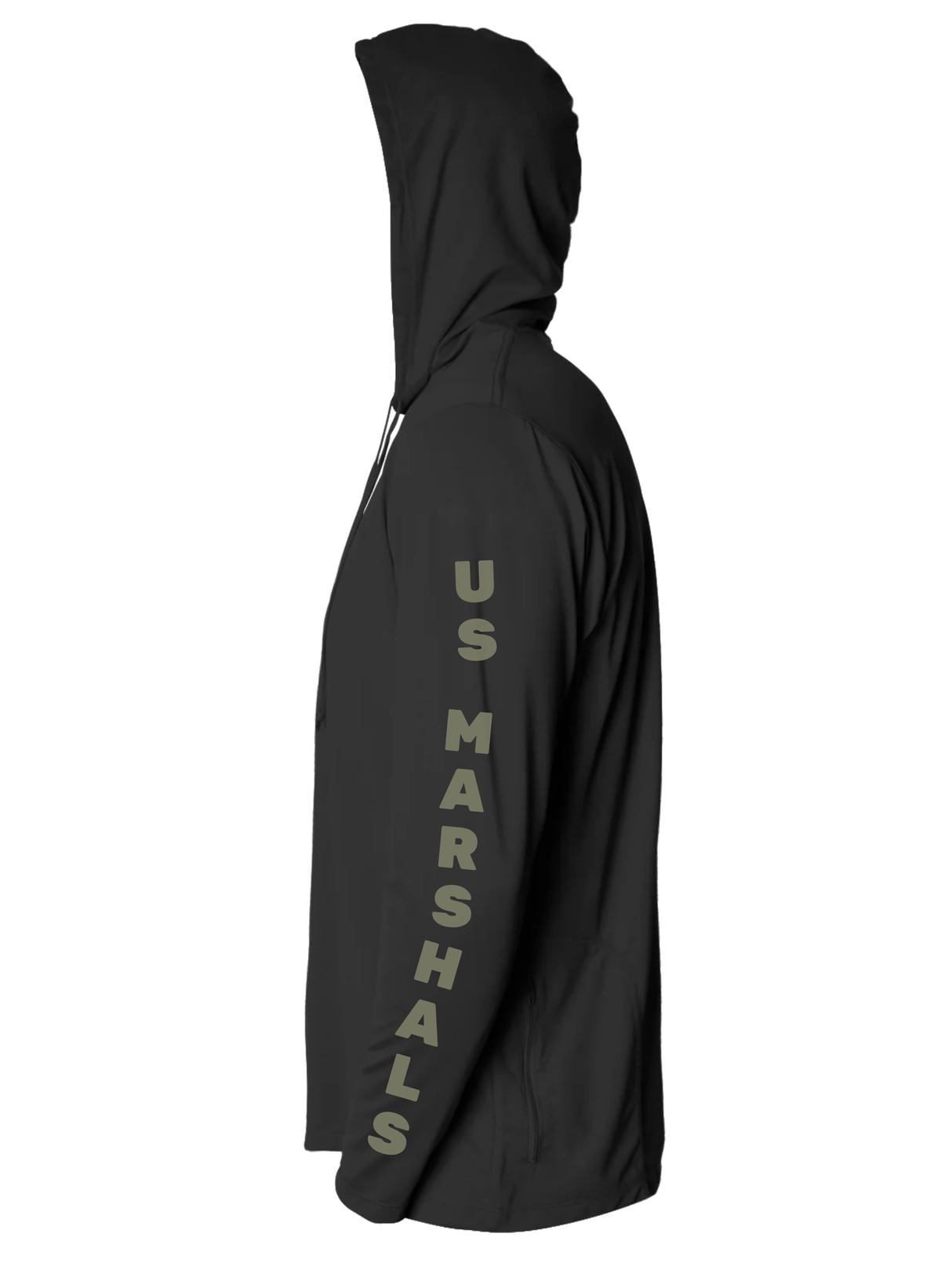 Black US Marshals Service USMS Fugitive Task Force TLF Pluma Knit Hoodie