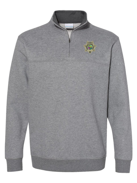 Florida Department of Juvenile Justice (DJJ) Men's Columbia Hart Mountain 14-Zip Sweatshirt Gray government employee uniform shirt