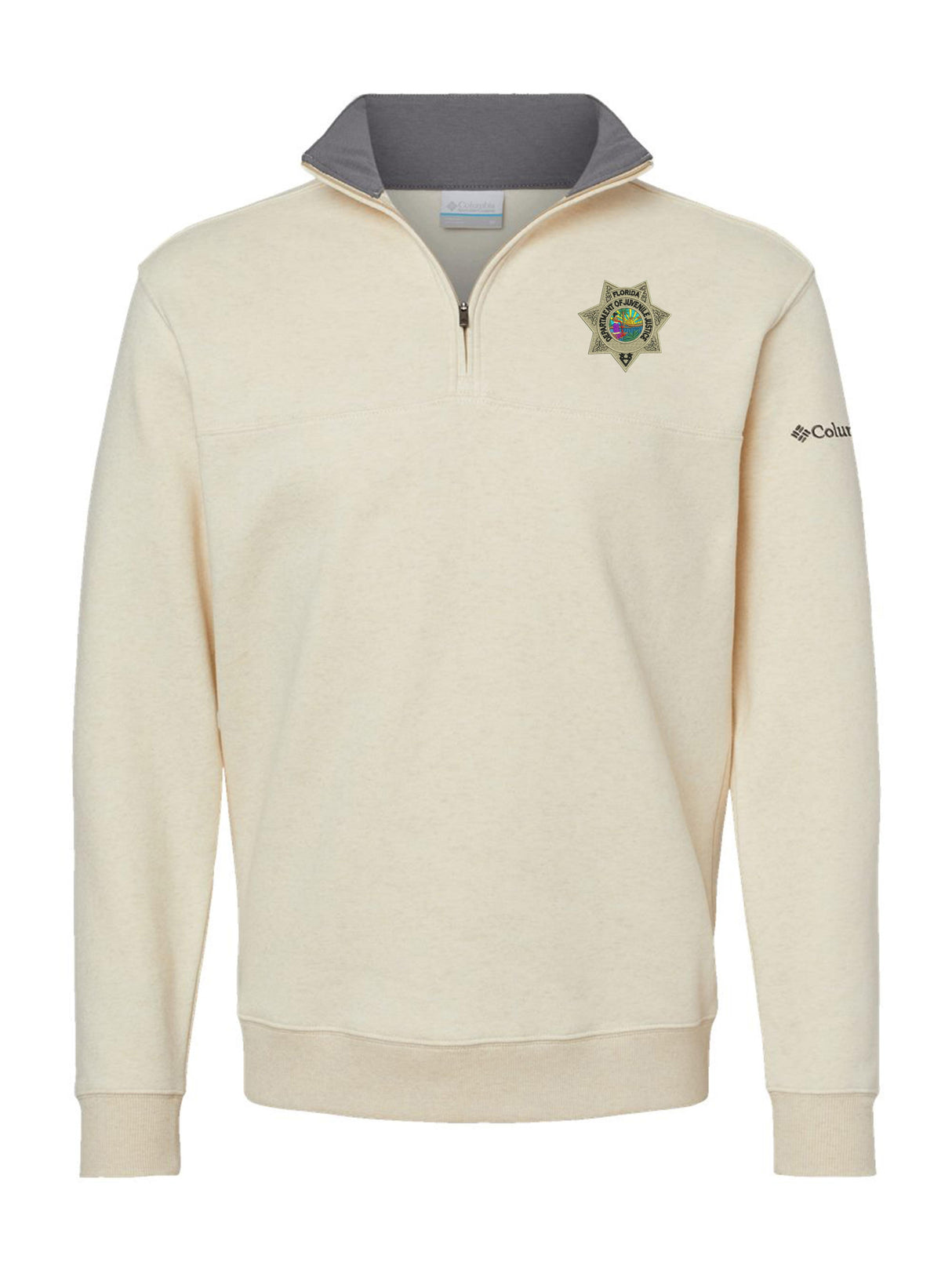 Florida Department of Juvenile Justice (DJJ) Men's Columbia Hart Mountain 14-Zip Sweatshirt Khaki government employee uniform shirt