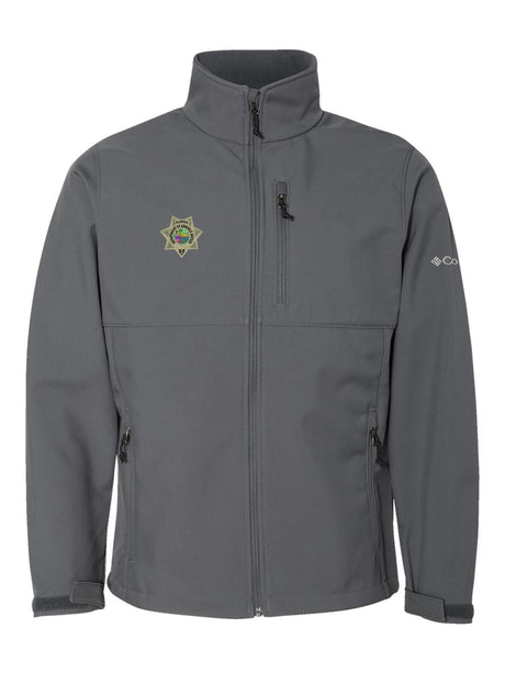 Florida Department of Juvenile Justice (DJJ) Men's Ascender Soft Shell Full-Zip Jacket Dark Gray government employee uniform shirt
