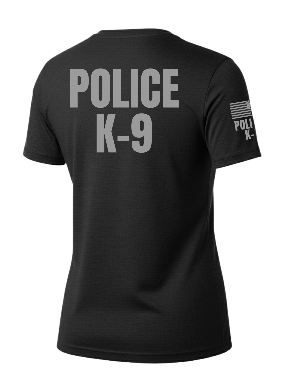Black Police K-9 Women's Shirt - Short Sleeve (Gray)