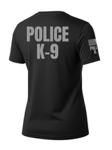 Black Police K-9 Women's Shirt - Short Sleeve (Gray)