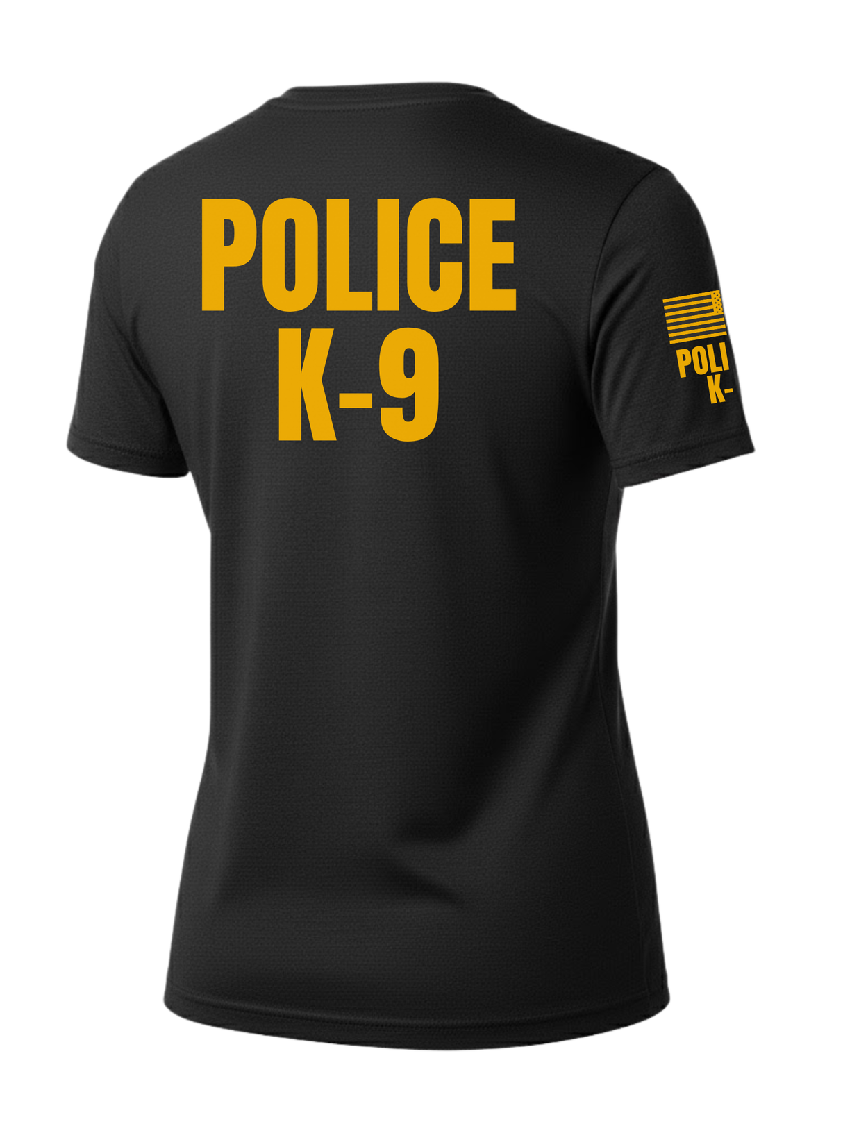 Black Police K-9 Women's Shirt - Short Sleeve (Golden Yellow)
