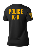 Black Police K-9 Women's Shirt - Short Sleeve (Golden Yellow)