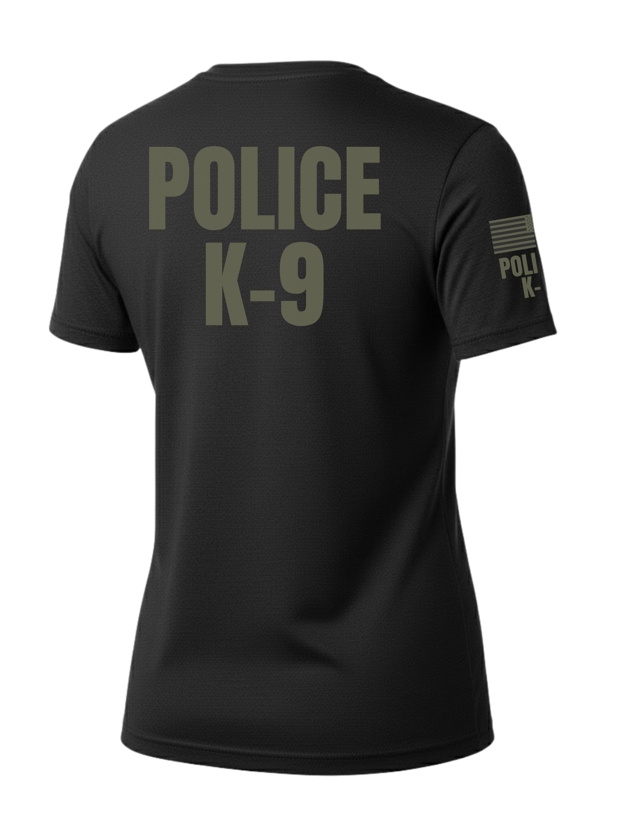 Black Police K-9 Women's Shirt - Short Sleeve (Green)