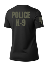 Black Police K-9 Women's Shirt - Short Sleeve (Green)