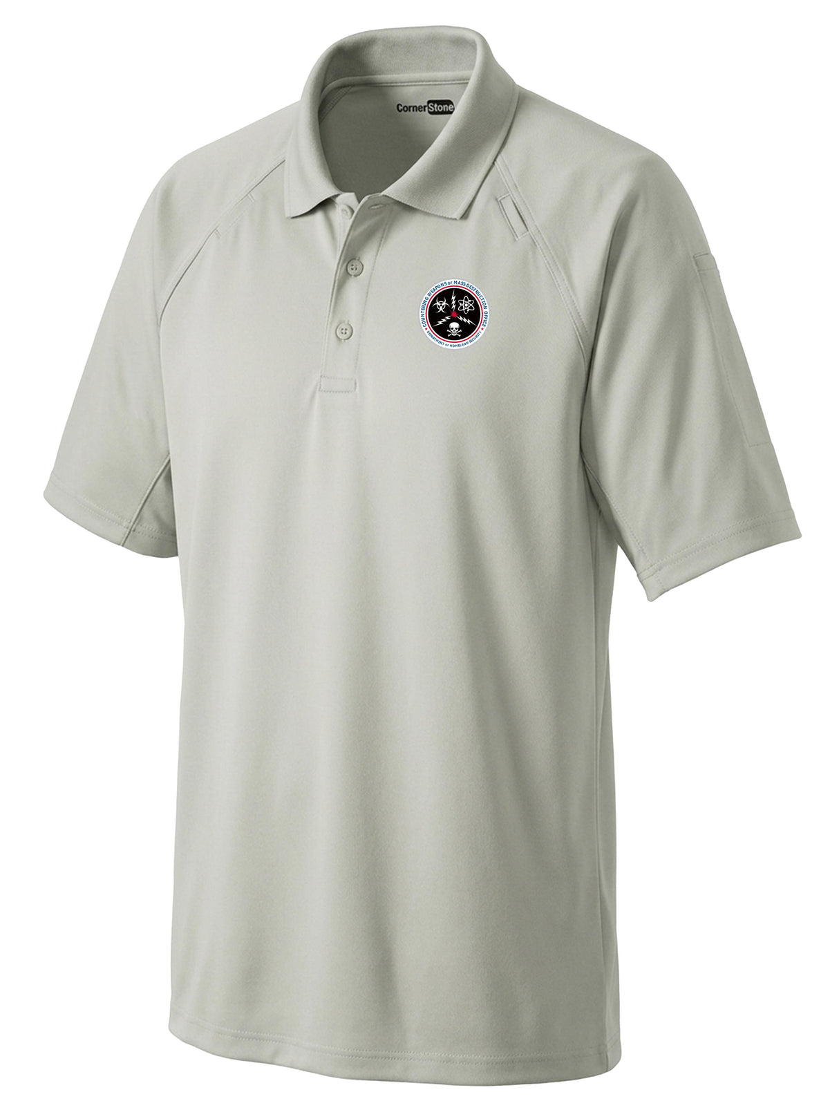 Countering Weapons of Mass Destruction Office (CWMD) Men's Tactical Polo  Light Gray government employee uniform shirt