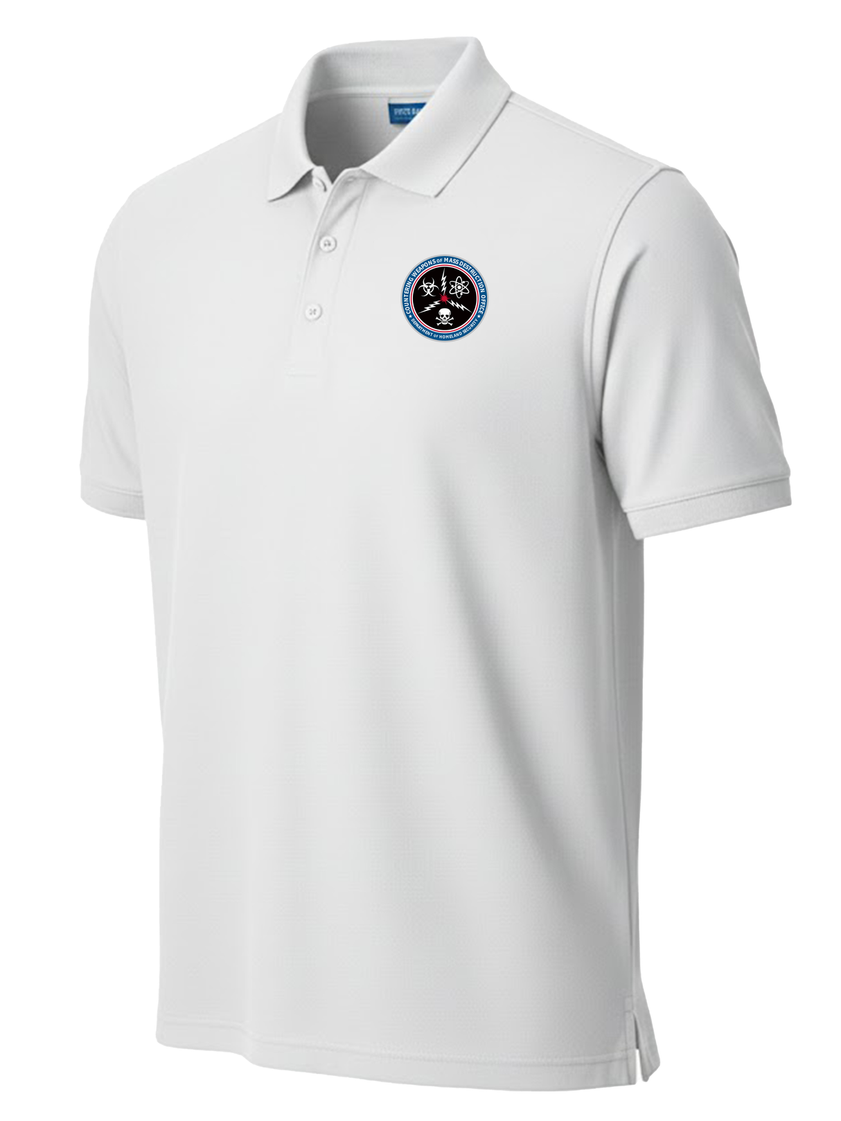 Countering Weapons of Mass Destruction Office (CWMD) Men's Polo  White government employee uniform shirt