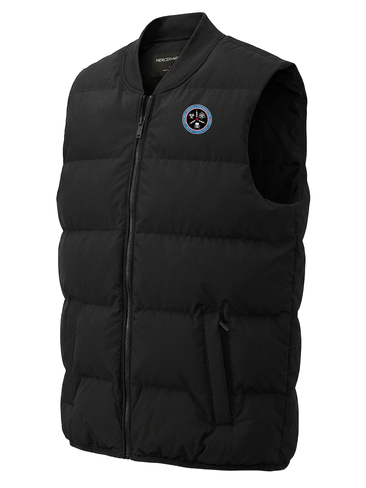 Countering Weapons of Mass Destruction Office (CWMD) Men's Puffer Vest  Black government employee uniform shirt