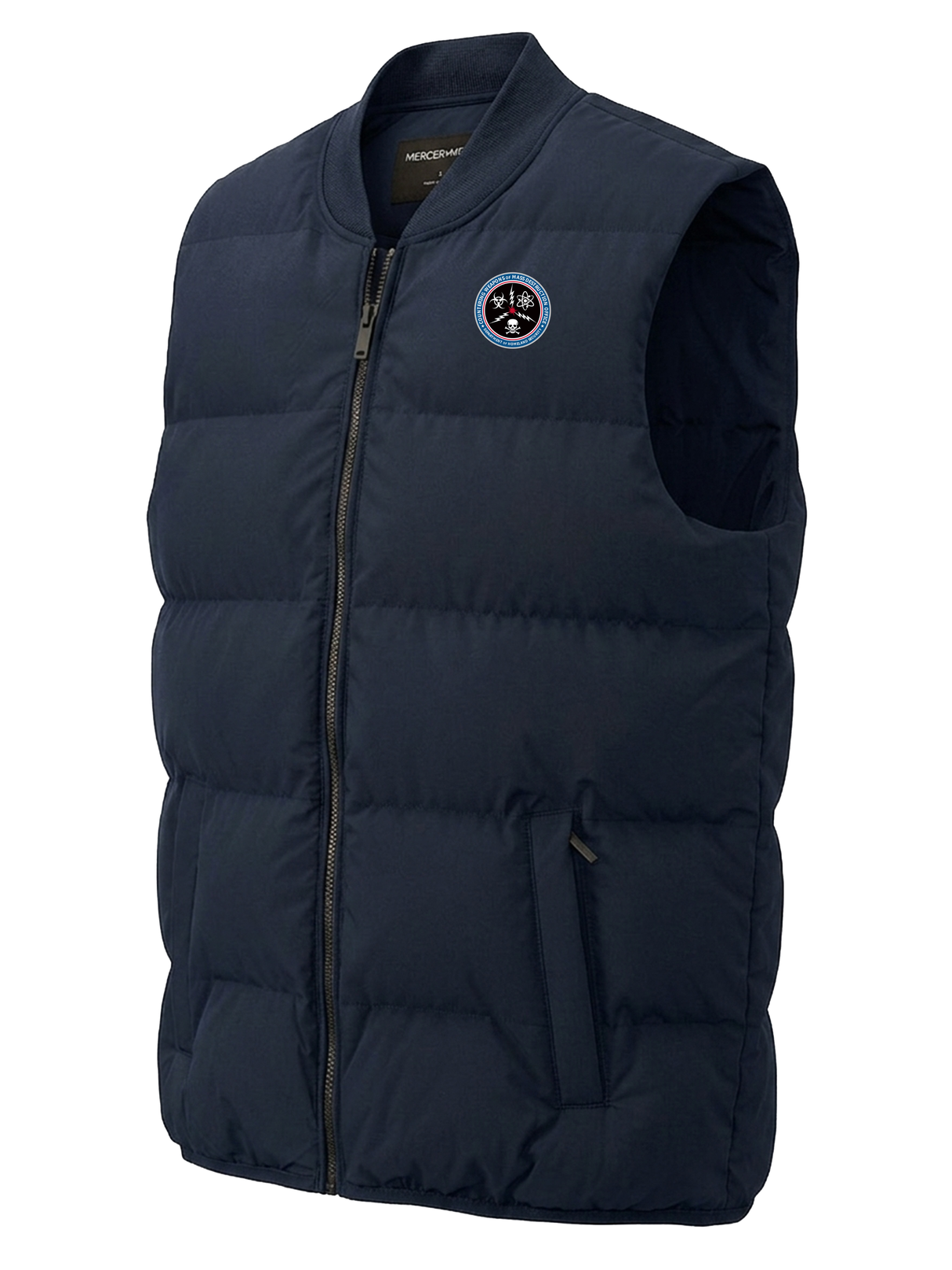 Countering Weapons of Mass Destruction Office (CWMD) Men's Puffer Vest  Navy Blue government employee uniform shirt