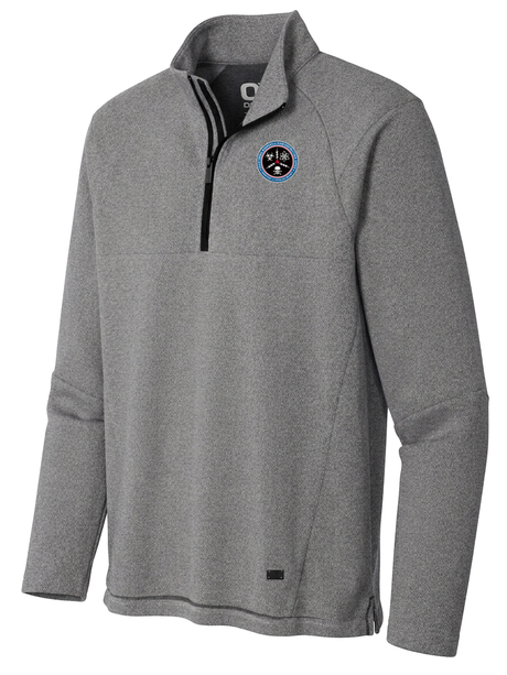 Countering Weapons of Mass Destruction Office (CWMD) Men's Transition Quarter Zip  Light Gray government employee uniform shirt