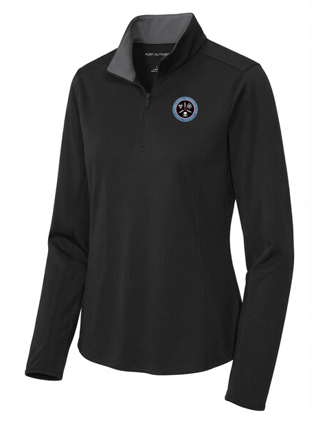 Countering Weapons of Mass Destruction Office (CWMD) Women's Dri Fit 1/4 Zip  Black government employee uniform shirt