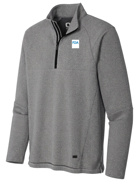 Food and Drug Administration (FDA) Men's Transition Quarter Zip  Light Gray government employee uniform shirt