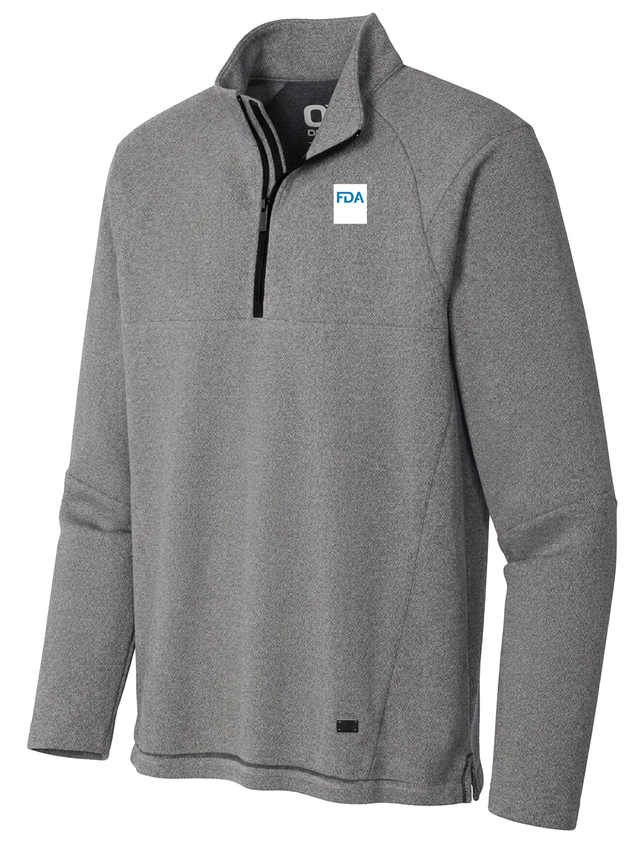 Food and Drug Administration (FDA) Men's Transition Quarter Zip  Light Gray government employee uniform shirt
