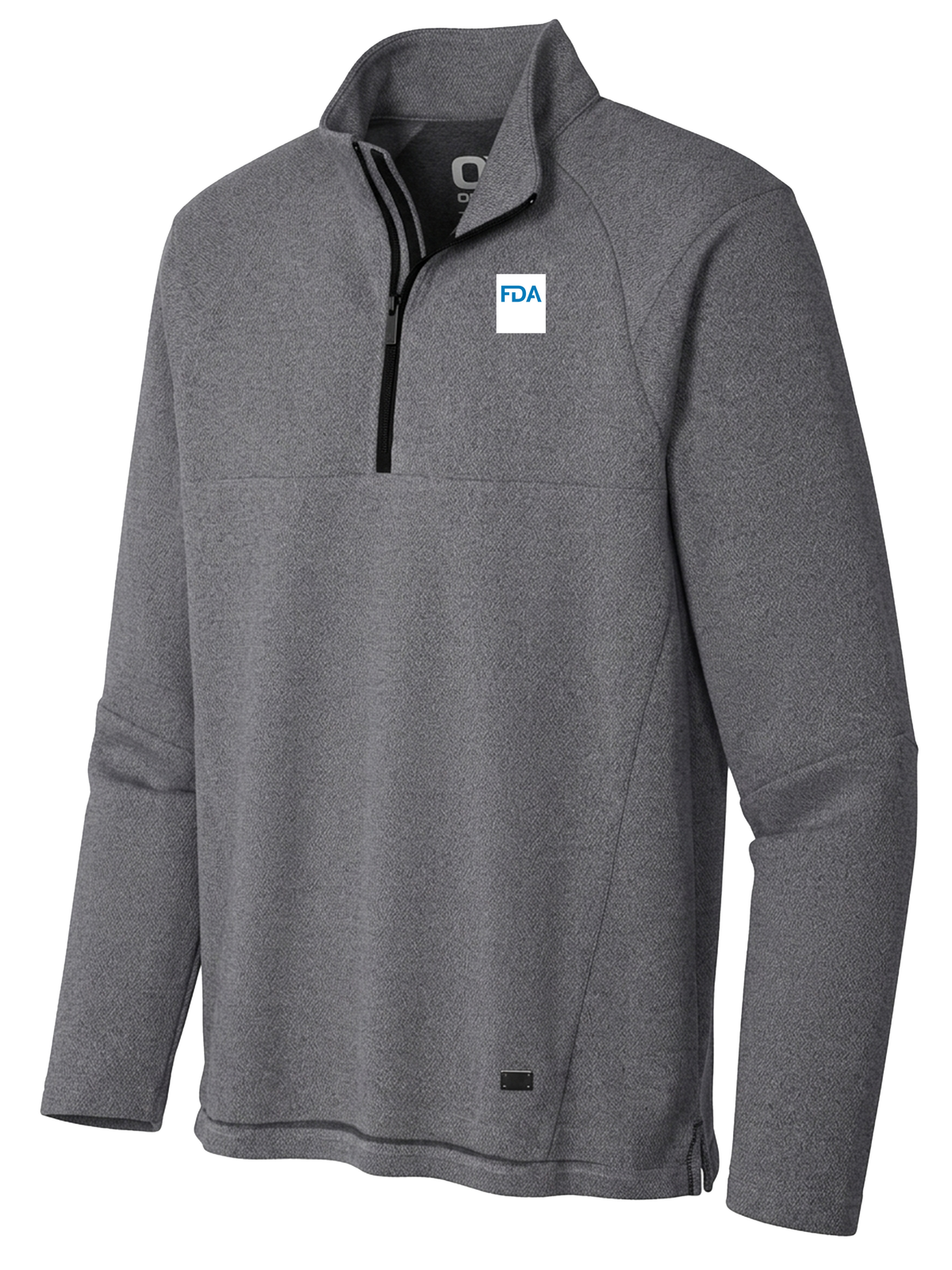 Food and Drug Administration (FDA) Men's Transition Quarter Zip  Slate Gray government employee uniform shirt