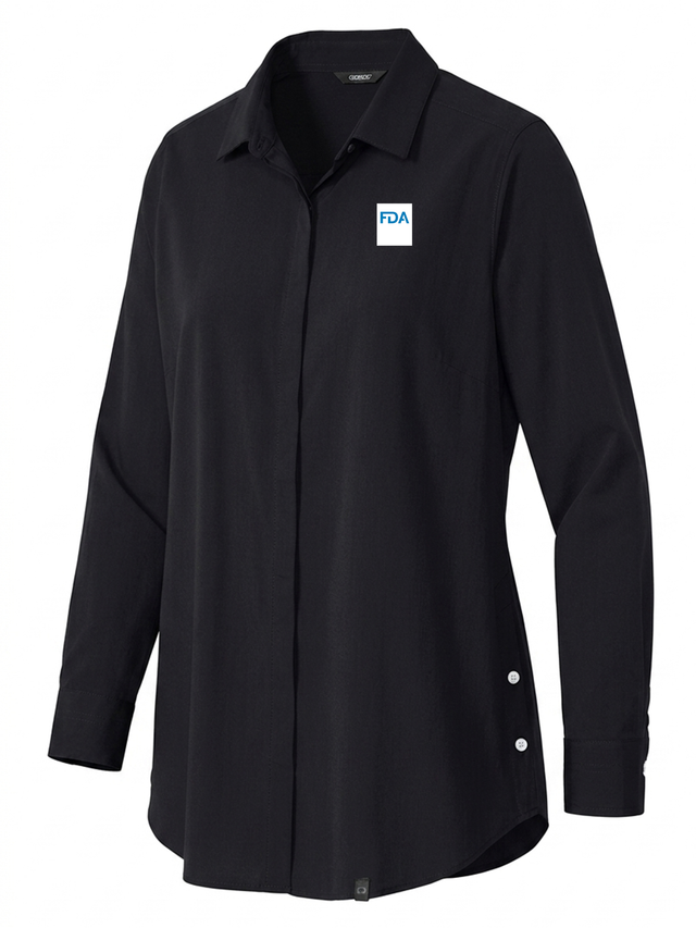Food and Drug Administration (FDA) Women's Commuter Shirt  Black government employee uniform shirt