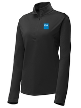 Food and Drug Administration (FDA) Women's Lightweight Dri Fit 1/4 Zip  Black government employee uniform shirt