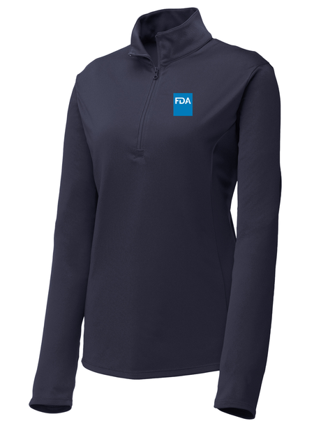 Food and Drug Administration (FDA) Women's Lightweight Dri Fit 1/4 Zip  Navy Blue government employee uniform shirt