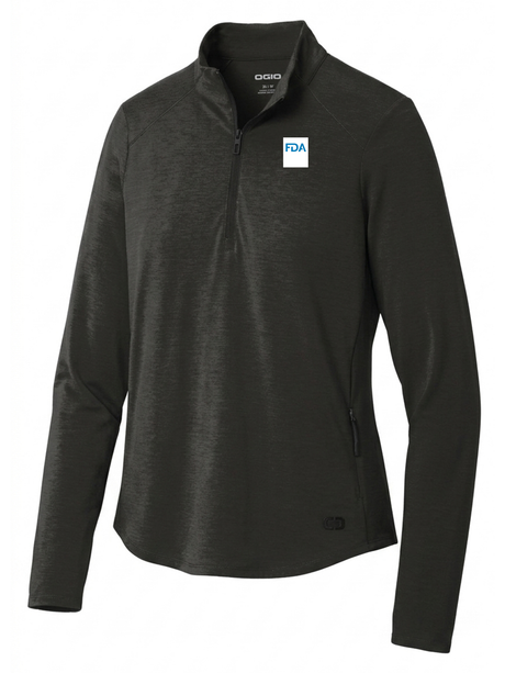 Food and Drug Administration (FDA) Women's Motion 1/4 Zip  Black government employee uniform shirt