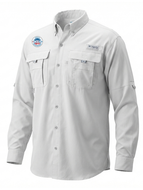 Office of Health Security (OHS) Men's Columbia Bahama™ II Button Up Long-Sleeve  White government employee uniform shirt