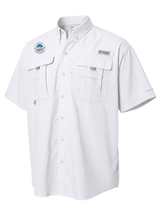 Office of Health Security (OHS) Men's Columbia Bahama™ II Button Up Short Sleeve  White government employee uniform shirt