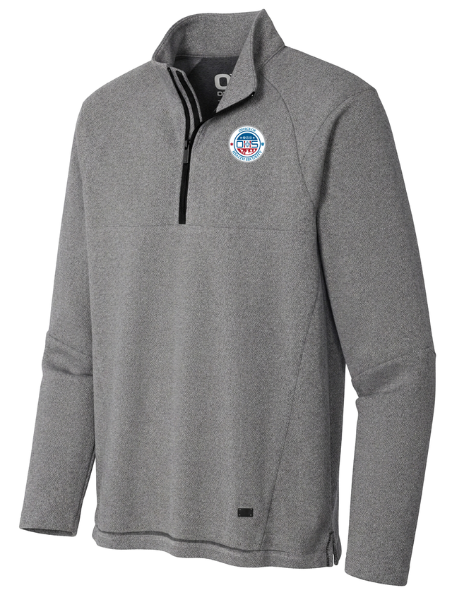 Office of Health Security (OHS) Men's Transition Quarter Zip  Light Gray government employee uniform shirt