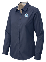 Office of Health Security (OHS) Women's Button Up  Navy Blue government employee uniform shirt