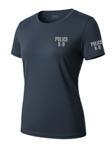 Navy Blue Police K-9 Women's Shirt - Short Sleeve (Gray)