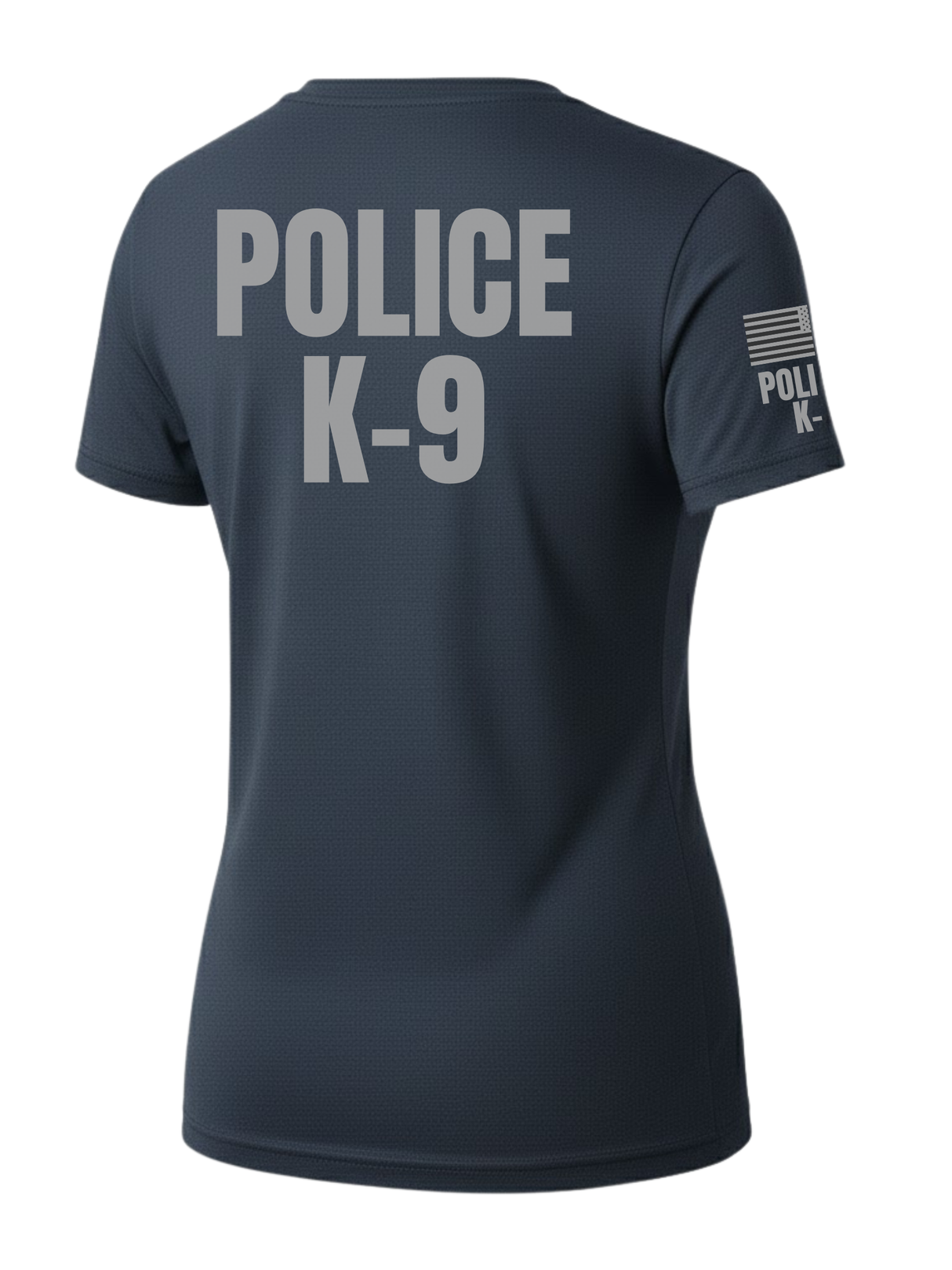 Navy Blue Police K-9 Women's Shirt - Short Sleeve (Gray)