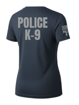 Navy Blue Police K-9 Women's Shirt - Short Sleeve (Gray)