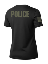 Black Police Women's Shirt - Short Sleeve (Green)