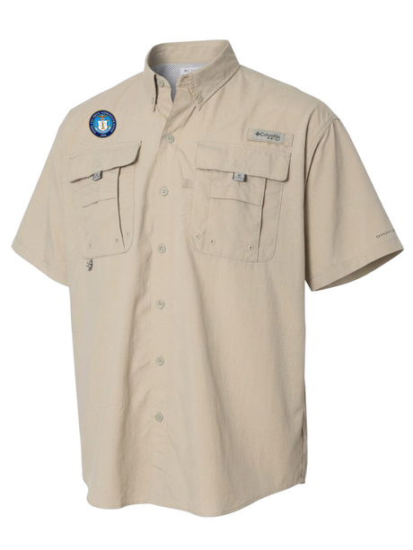 Food and Drug Administration (FDA) Men's Columbia Bahama™ II Button Up Short Sleeve  Sand government employee uniform shirt