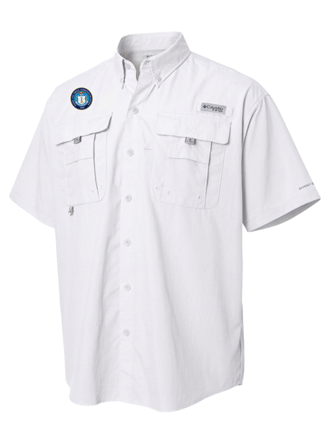 Food and Drug Administration (FDA) Men's Columbia Bahama™ II Button Up Short Sleeve  White government employee uniform shirt