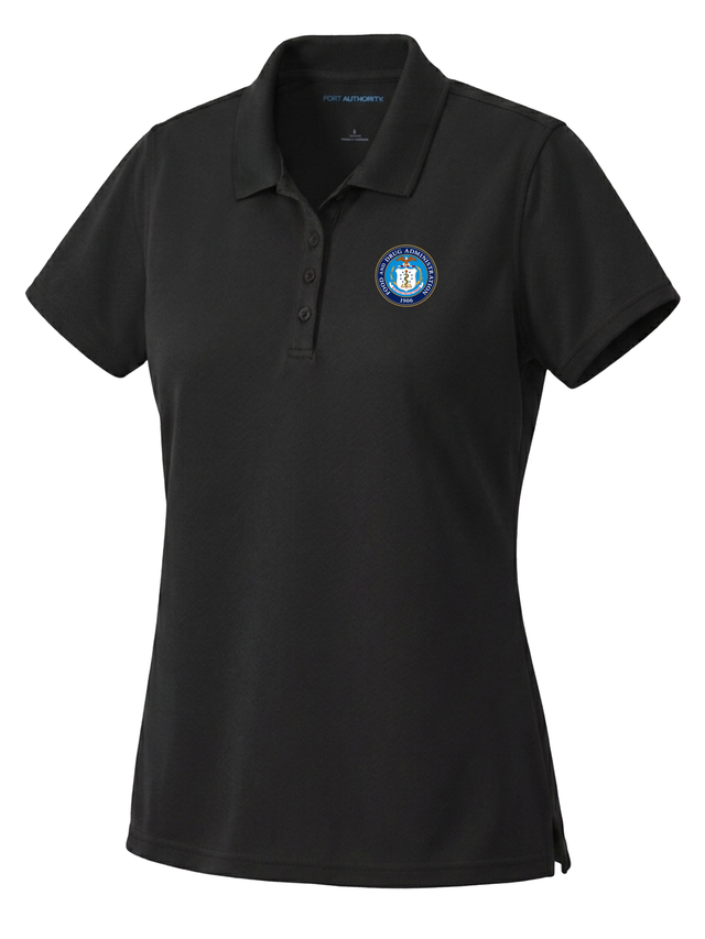 Food and Drug Administration (FDA) Women's Dri Fit Polo  Black government employee uniform shirt