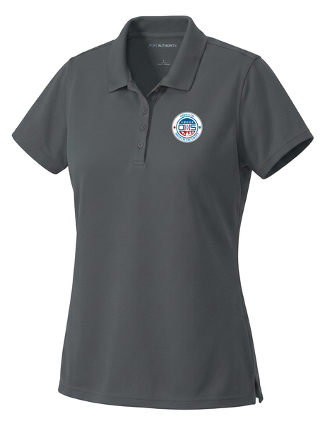 Office of Health Security (OHS) Women's Dri Fit Polo  Slate Gray government employee uniform shirt