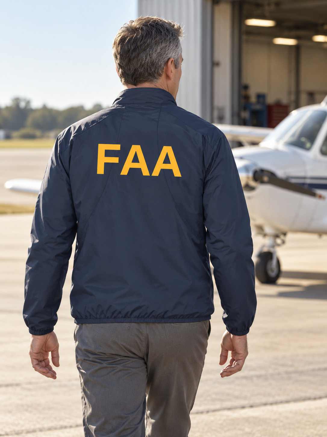 FAA Agency Identifier Jacket — Navy Blue lifestyle view