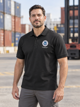 HSI Polo Shirt - Men's Short Sleeve — Black lifestyle view
