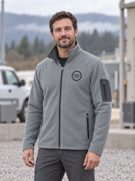 Men's Summit Fleece — Gray lifestyle view