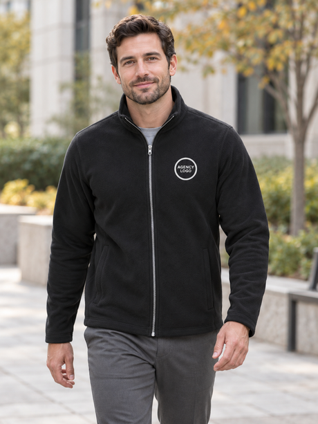 LIGHTWEIGHT Men's Microfleece — Black lifestyle view