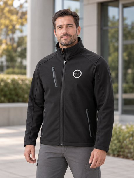 Men's Tactical Soft Shell — Black lifestyle view