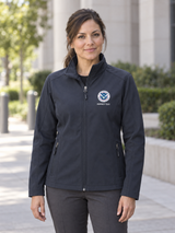 Homeland Security Women's Soft Shell — Navy Blue lifestyle view