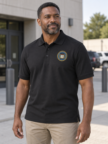 ATF Polo - Men's Short Sleeve — Black lifestyle view